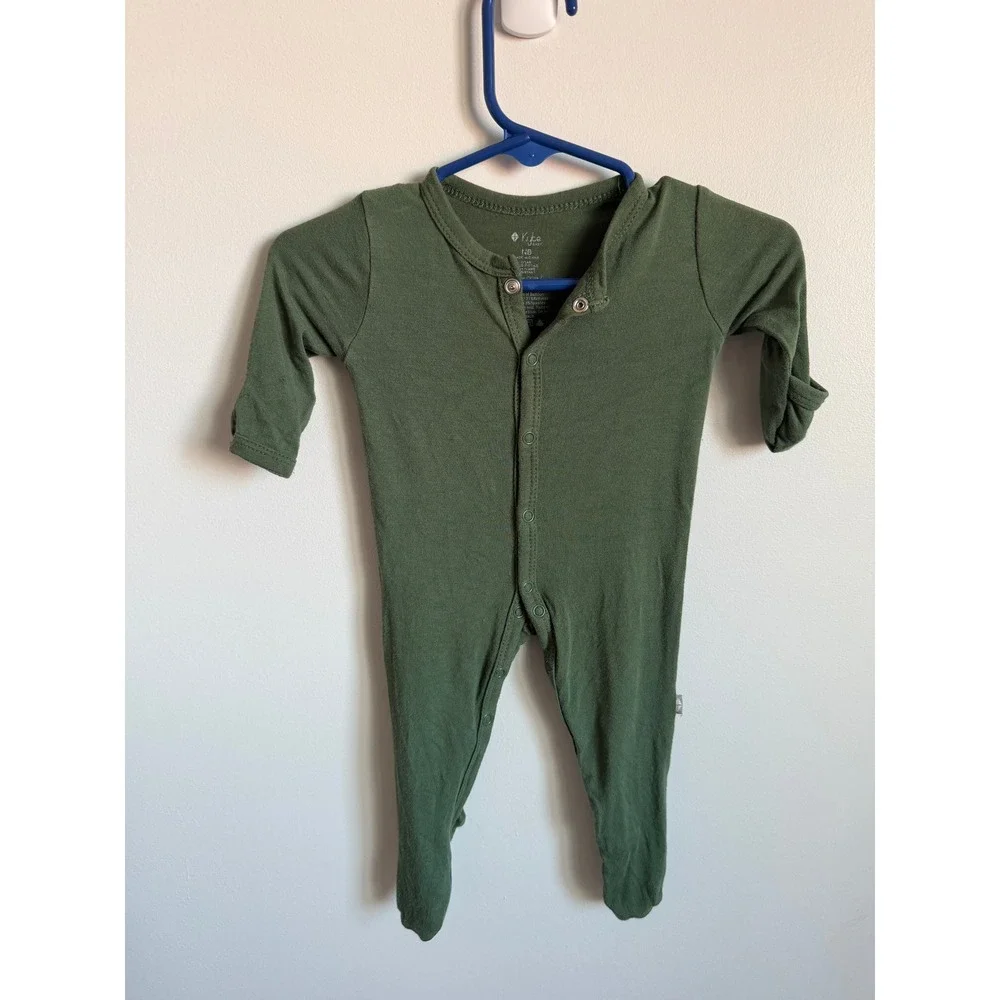 Kyte Baby Snap Up Green Footie Newborn